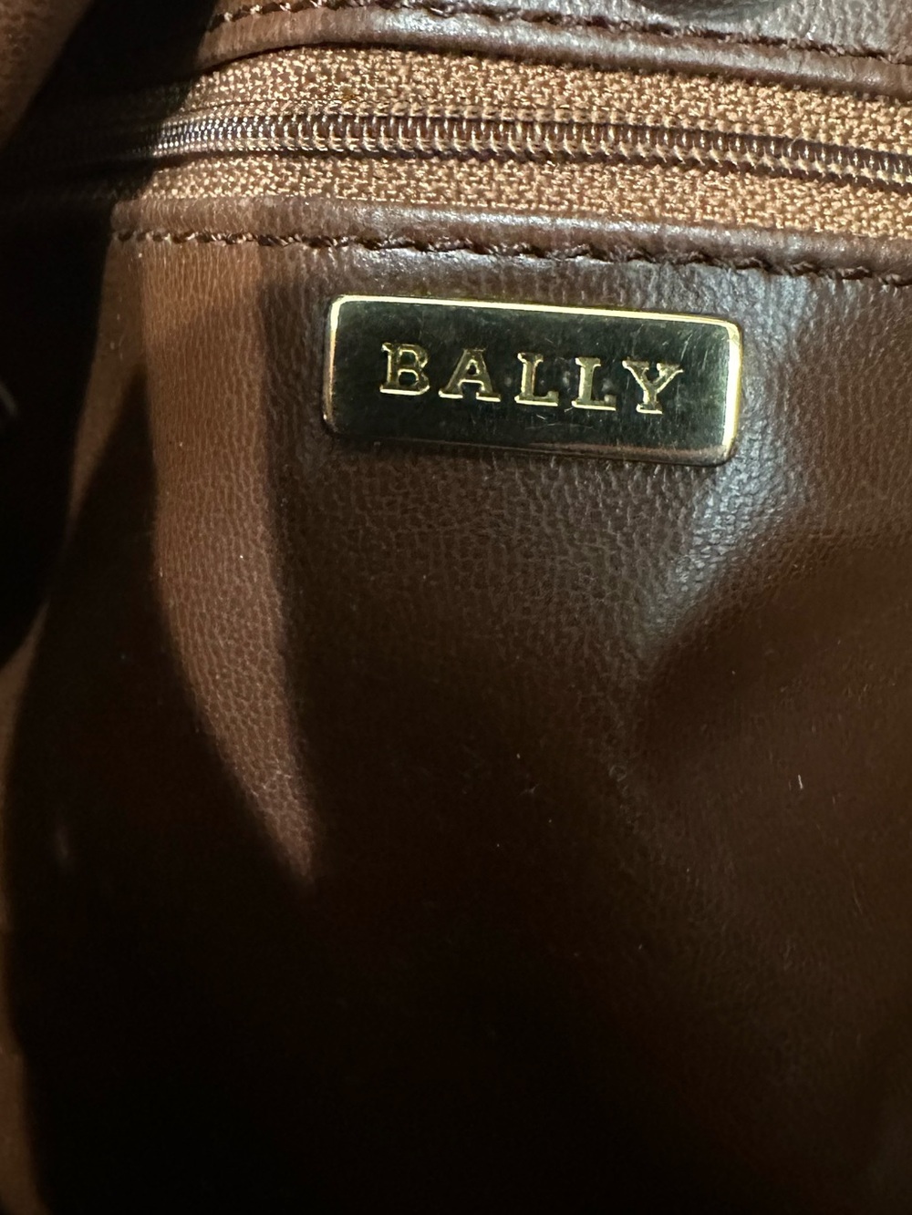 Vintage Bally Brown Leather Drawstring Backpack Made in Italy - Picture 12 of 13
